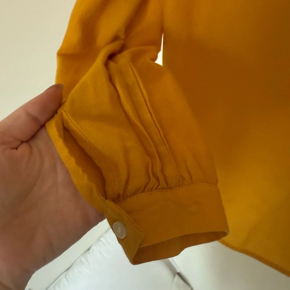 LOFT Mustard Yellow Blouse - Picture 6 of 6
